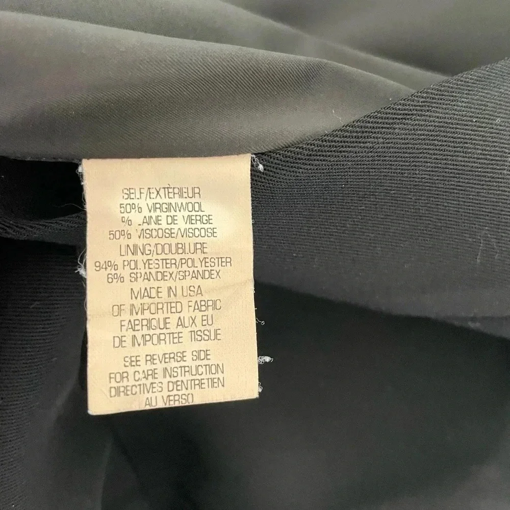 Theory black wool blend collarless Medora Hydric blazer - Picture 5 of 11